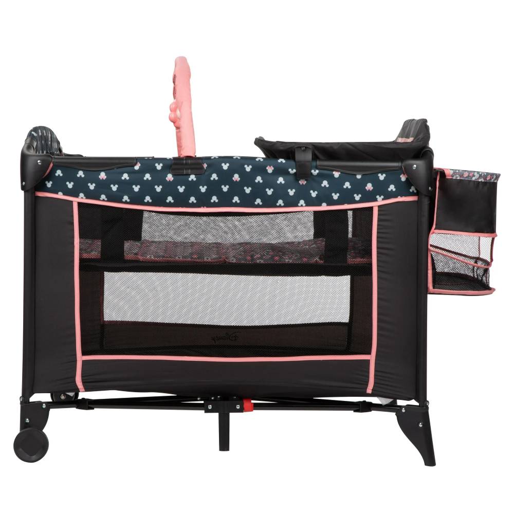 Disney Baby Sweet Wonder Play Yard with Bassinet and Toy Bar - Black/Blue