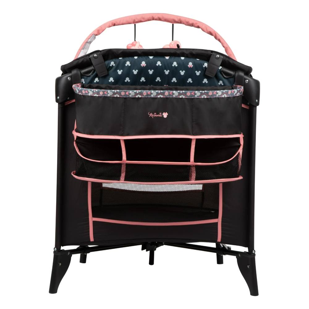 Disney Baby Sweet Wonder Play Yard with Bassinet and Toy Bar - Black/Blue