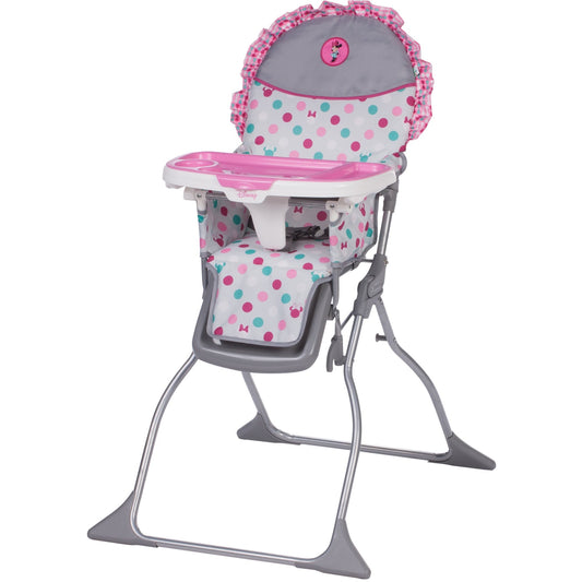 Disney Minnie Dot Baby Simple Fold Plus High Chair with 3-Position Adjustable Tray - Pink