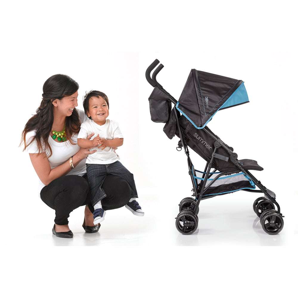 Summer Infant 3Dmini Convenience Stroller - Blue/Black