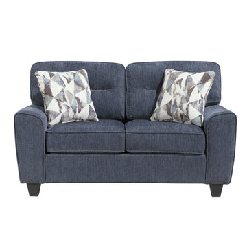 Vival 37" Loveseat with Decorative Pillows by Homelegance