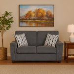 Chelsea 60" Loveseat with Decorative Pillows by Homelegance - Gray