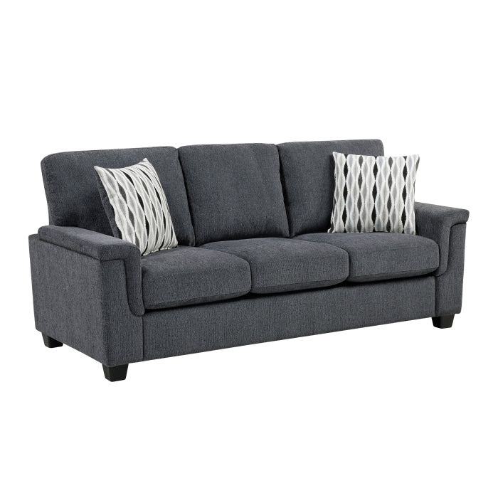 Chelsea 82" Sofa & 60" Loveseat with Decorative Pillows set by Homelegance - Gray