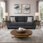 Chelsea 82" Sofa with Decorative Pillows by Homelegance - Gray