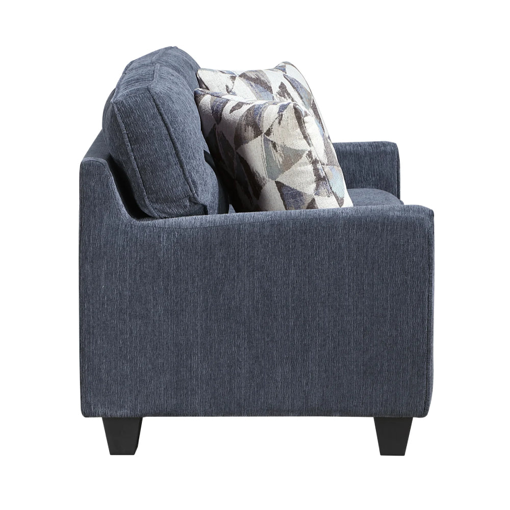 Vival Sofa with Loveseat by Homelegance - Blue