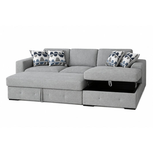 Ibiza Sofa Chaise with Storage by Elements - Gray