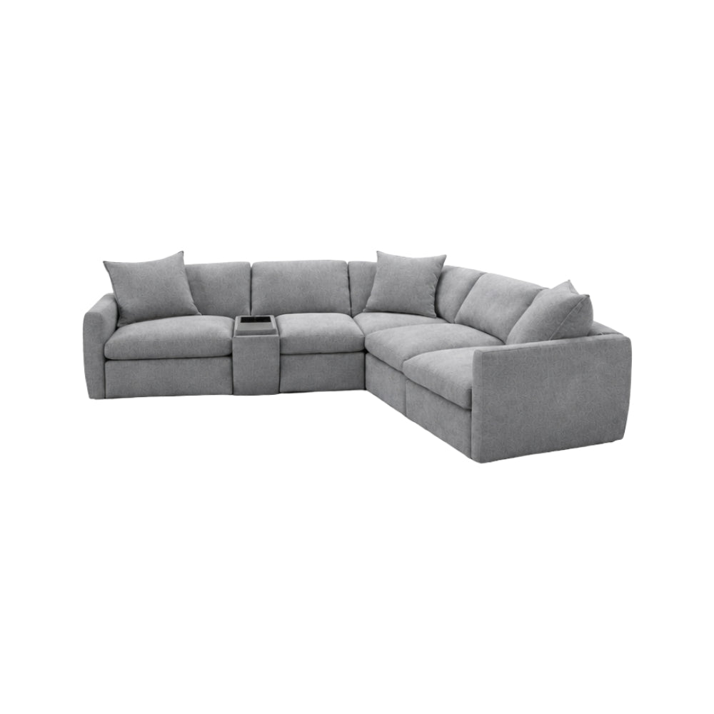 Avalon Cloud Sectional Sofa Set with Speaker by Lifestyle - Gray
