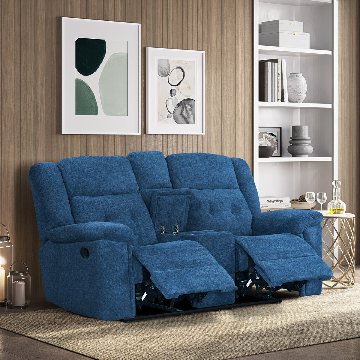 Rey Recliner Loveseat by Best Home - Blue