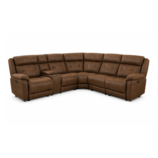 Cordova Power Reclining Sectional Sofa by Best Home - Brown