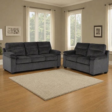 Glendale Sofa and Loveseat Set by Best Home - Gray