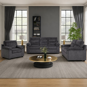 Glendale Sofa and Loveseat with Chair by Best Home - Gray