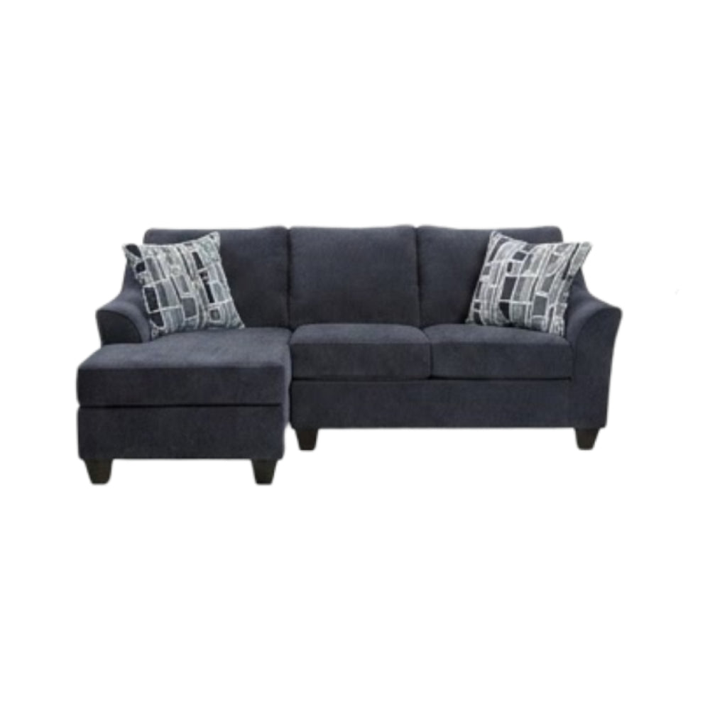 Cairo Sofa Chaise with Pillows by Best Home - Blue