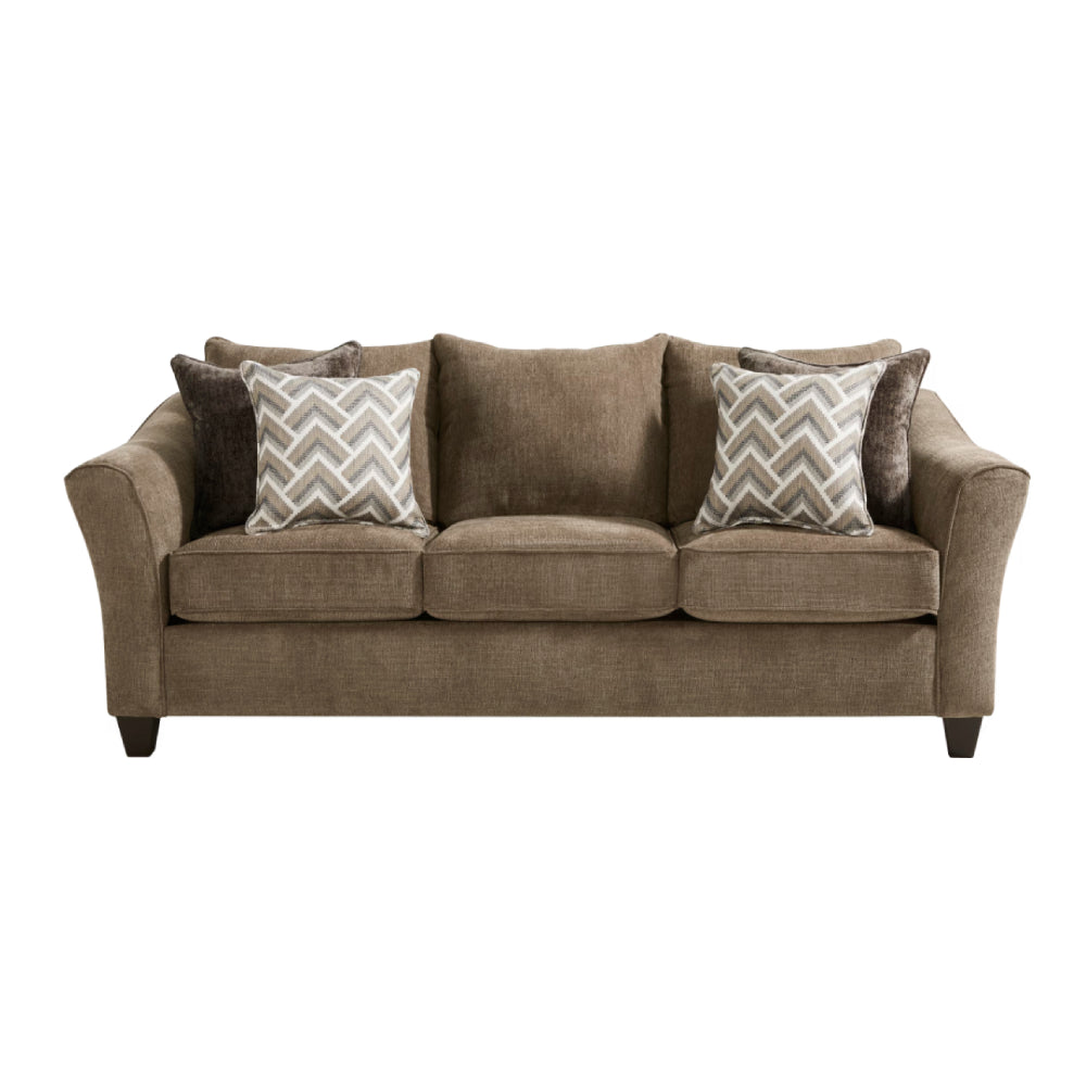 Albany 41" Sofa and Loveseat with Pillows by Best Home - Brown