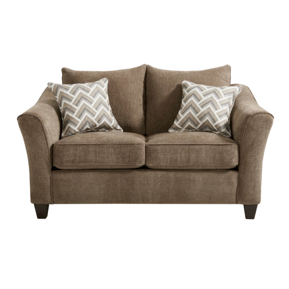 Albany 41" Sofa and Loveseat with Pillows by Best Home - Brown