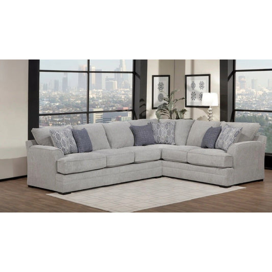 Naples Soft Sectional Sofa with Pillows by Home Source - Gray