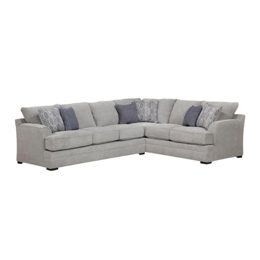 Naples Soft Sectional Sofa with Pillows by Home Source - Gray