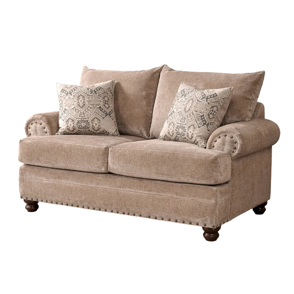Fiorella Loveseat by Best Home - Brown