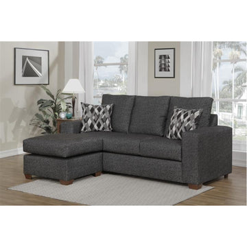 Lagos Reversible Sofa Chaise by Arely Furniture - Black