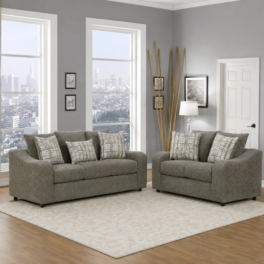 Dalia Sofa and Love Seat set By Best Home - Gray