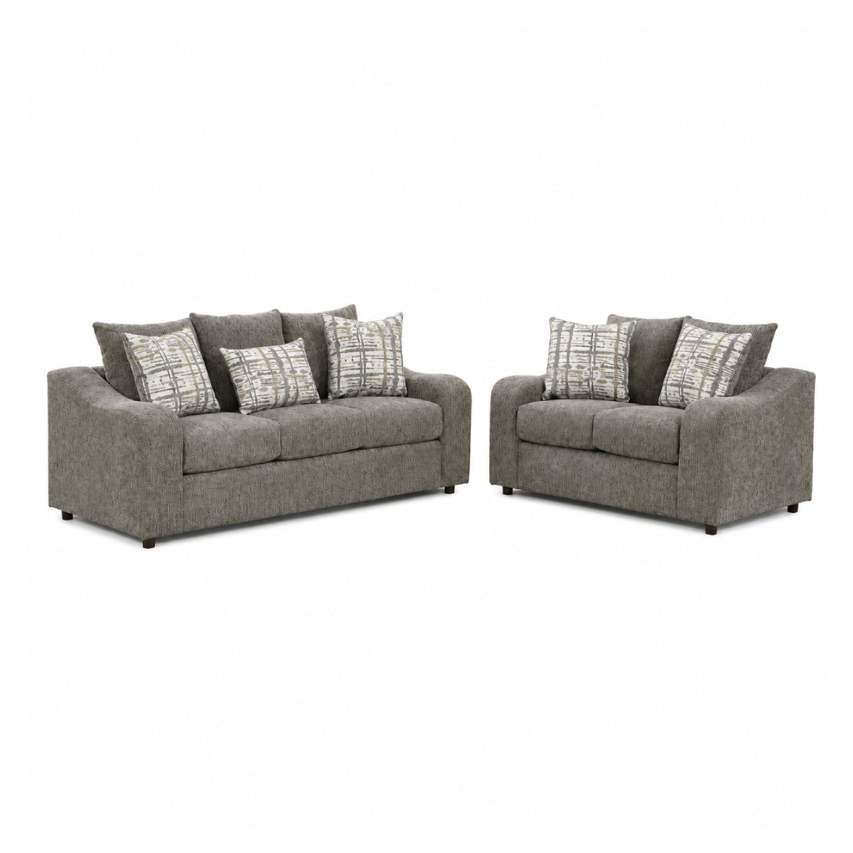 Dalia Sofa and Love Seat set By Best Home - Gray
