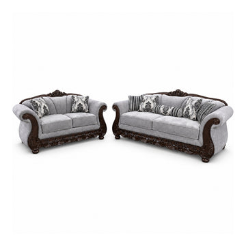 Granada Sofa and Loveseat by Arely Furniture - Gray