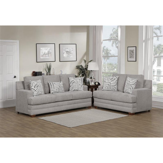 Modena Loveseat and Sofa Set by Arelys Furniture - Gray