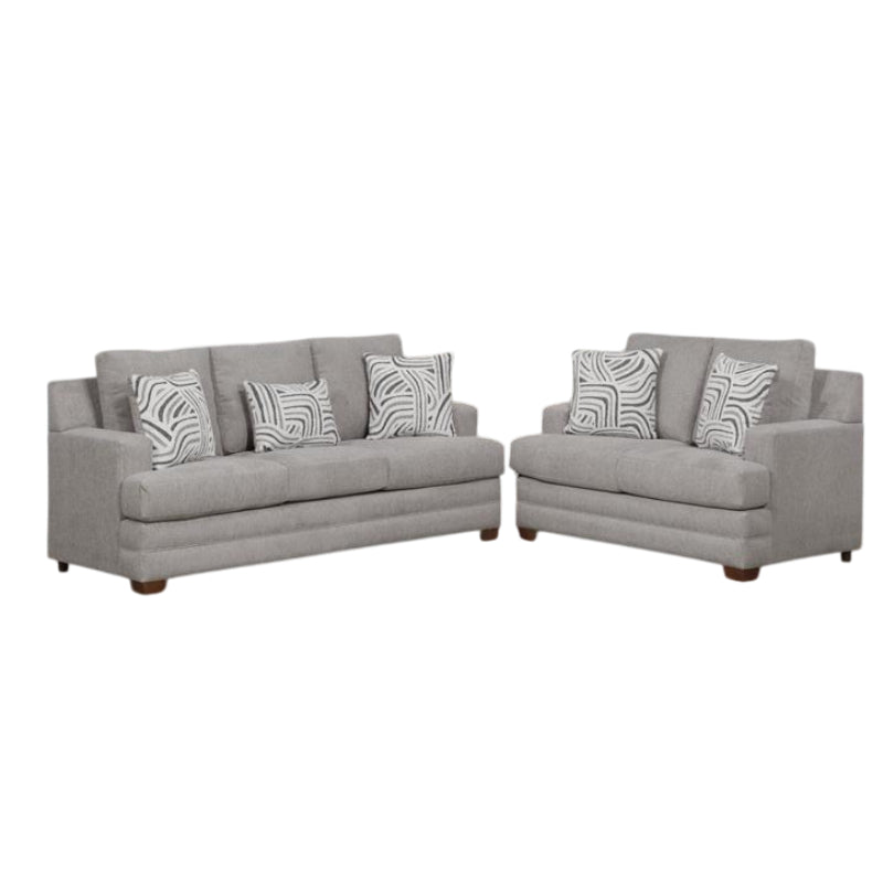 Modena Loveseat and Sofa Set by Arelys Furniture - Gray