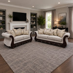 Montecarlo Sofa and Loveseat by Arely Furniture - Light Beige