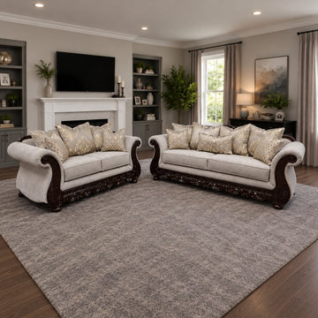 Montecarlo Sofa and Loveseat by Arely Furniture - Light Beige