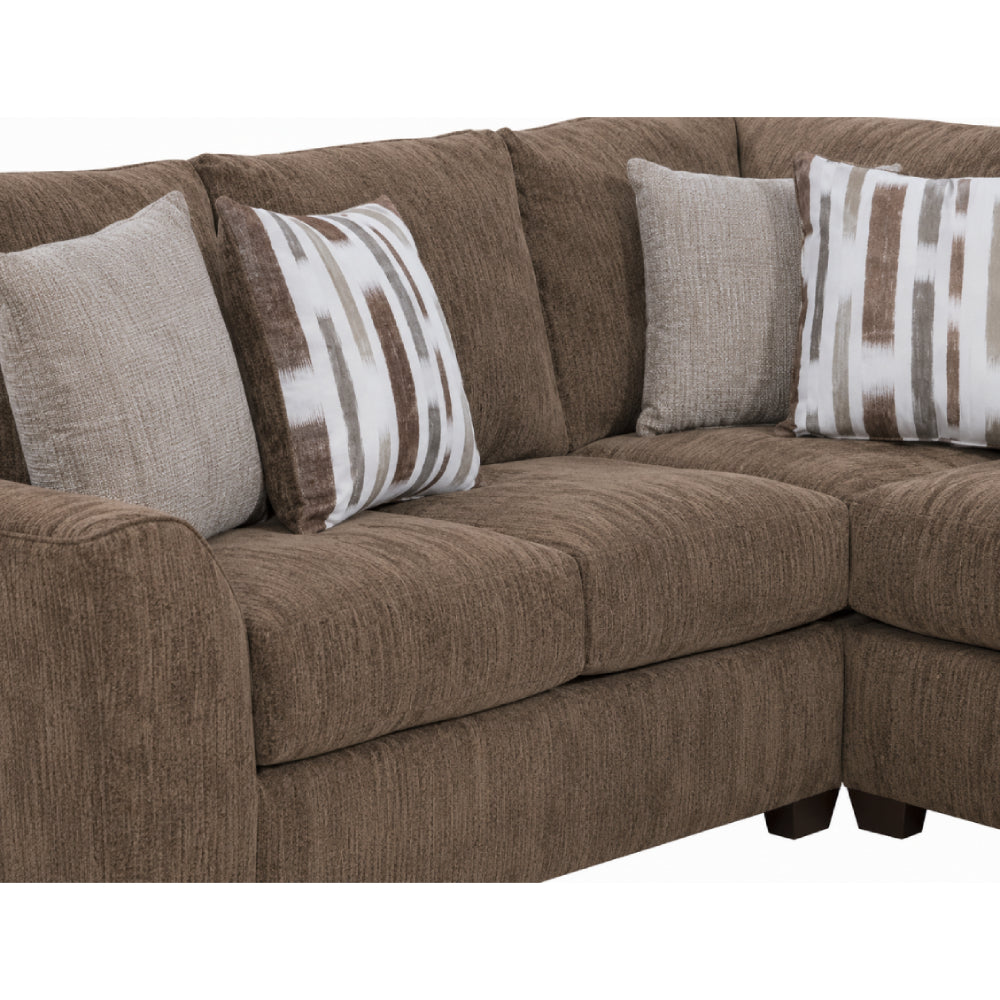 Portofino Sectional Sofa with Ottoman by Arely Furniture - Brown