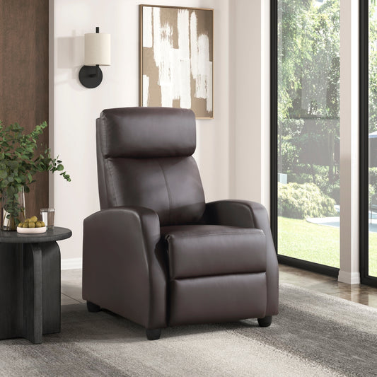 Greenfield Urban Push Back Recliner by Homelegance - Brown
