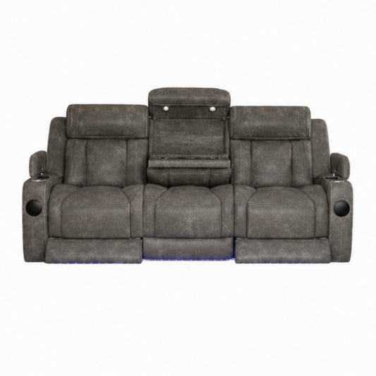 Dubai Power Recliner Sofa by Elements - Gray