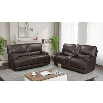 Aarhus Espresso Power Motion Sofa with Love Seat by Lifestyle - Brown