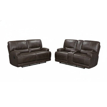 Aarhus Espresso Power Motion Sofa with Love Seat by Lifestyle - Brown