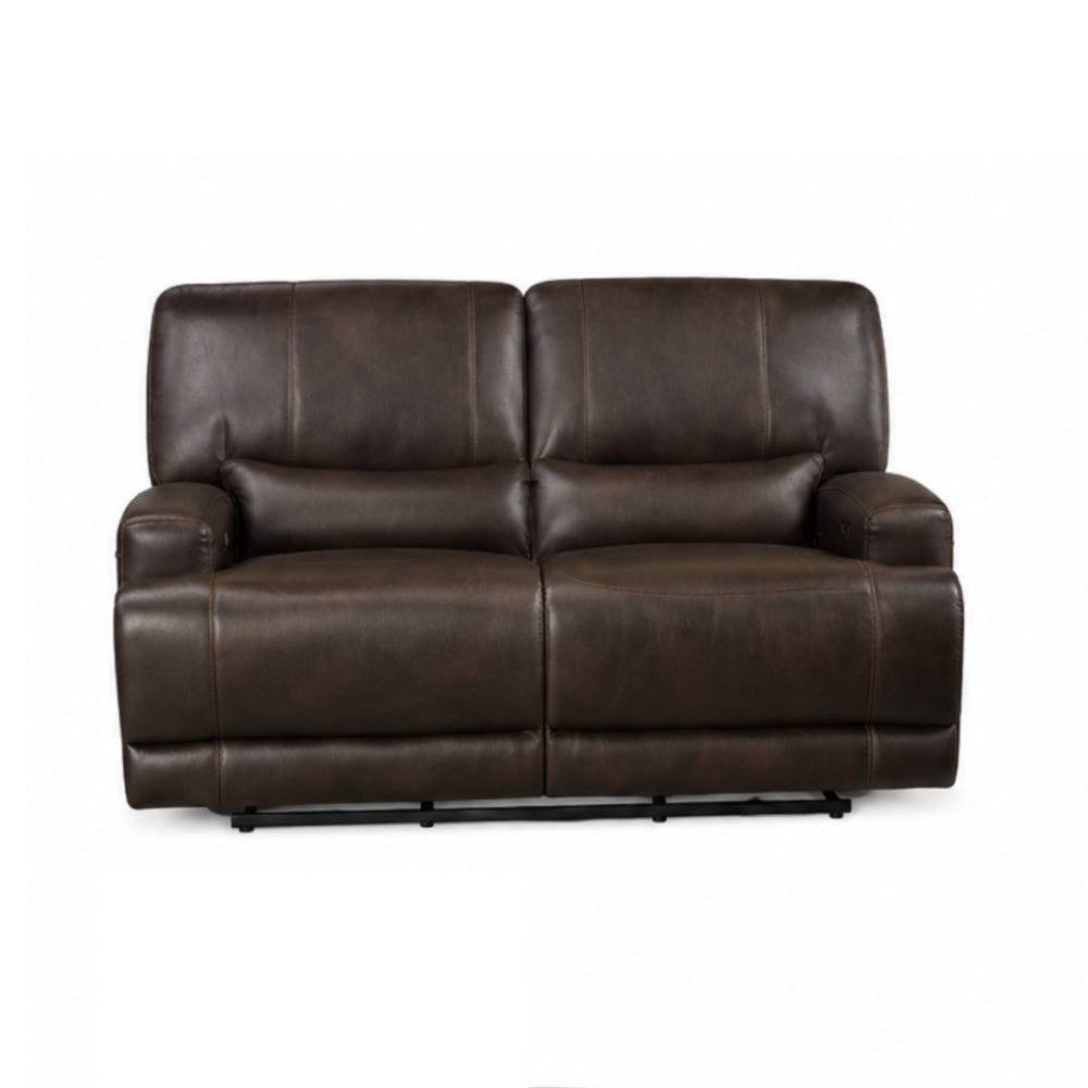 Aarhus Espresso Power Motion Sofa with Love Seat by Lifestyle - Brown