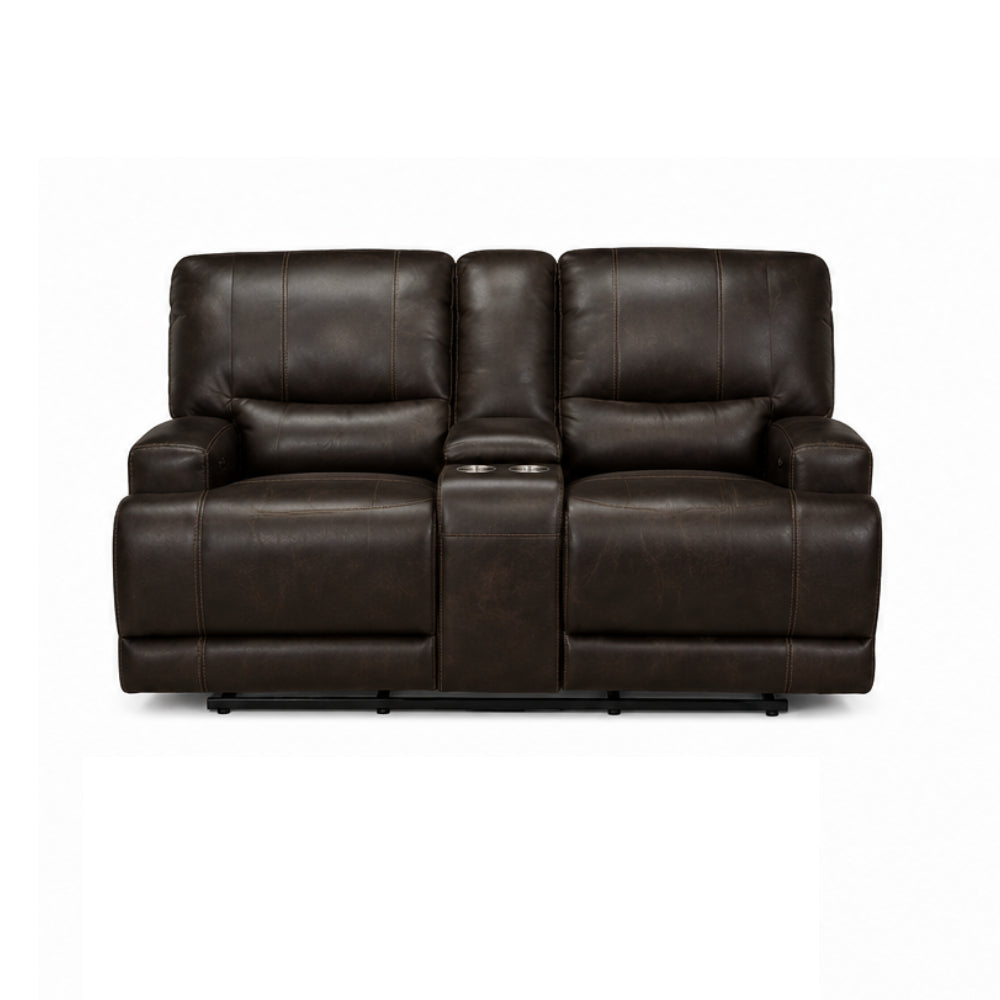 Aarhus Espresso Power Motion Sofa with Love Seat by Lifestyle - Brown