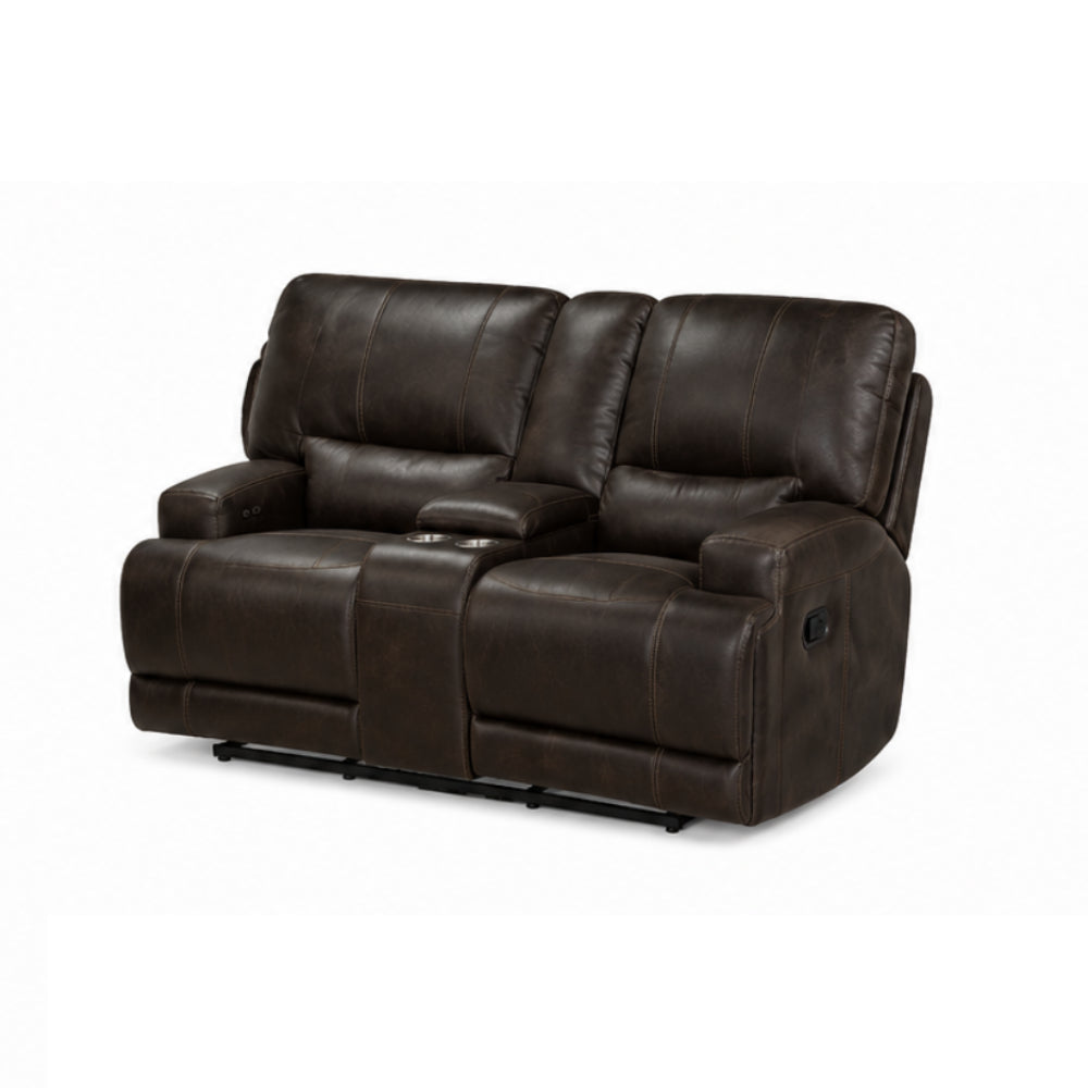 Aarhus Espresso Power Motion Sofa with Love Seat by Lifestyle - Brown