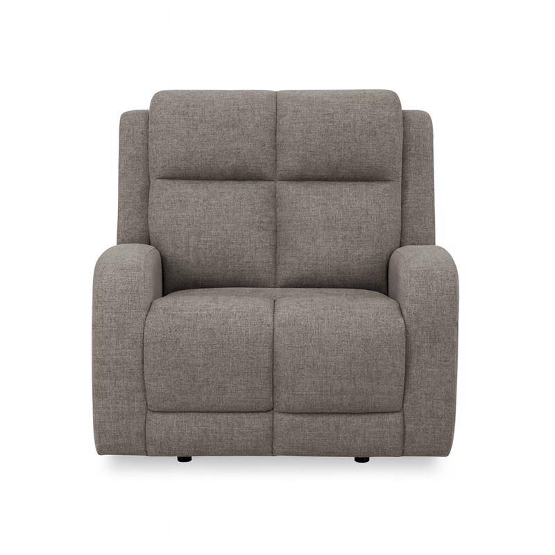 Milan Dual Power Reclining Loveseat by Man Wah - Gray