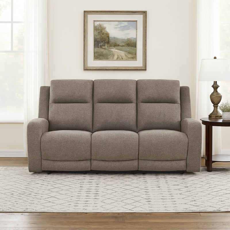 Milan Dual Power Reclining Sofa by Man Wah - Gray