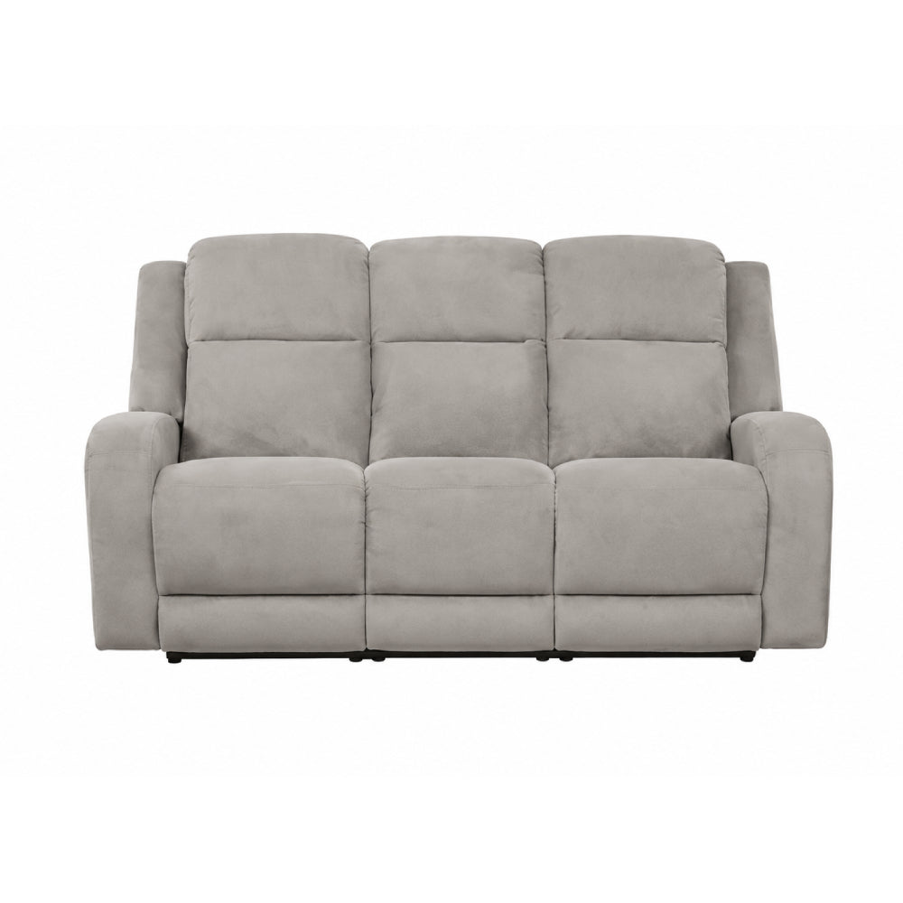 Napoli Sofa, Loveseat and Recliner Chair Set by Best Home - Gray