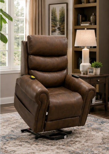 Austria Power Lift Chair with Massage by Best Home - Brown