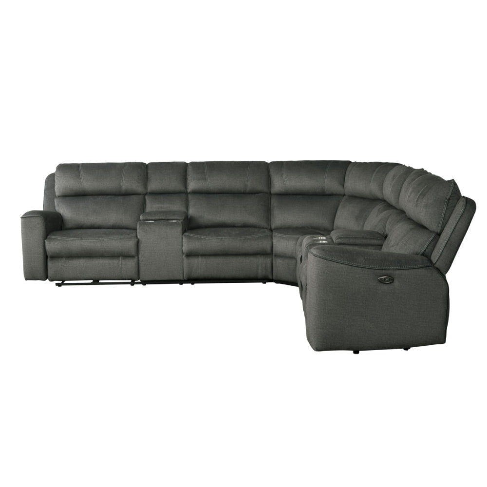 Bella Power Reclining Sectional Sofa by Best Home - Gray