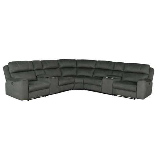 Bella Power Reclining Sectional Sofa by Best Home - Gray