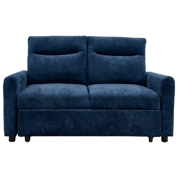 France Blue Sleeper Loveseat Sofa