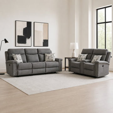 Sofa and Loveseat by Best Home - Gray