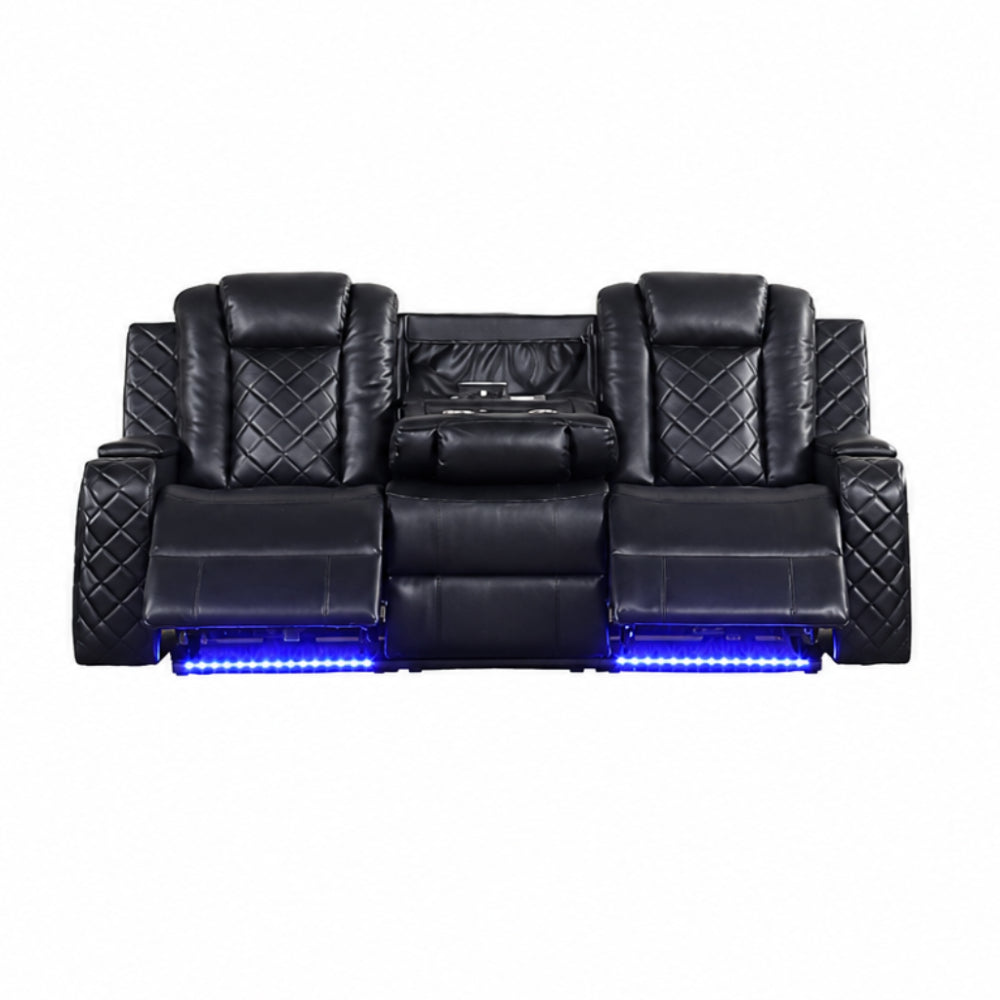 Kingston Power Motion Sofa with Loveseat by Best Home - Black