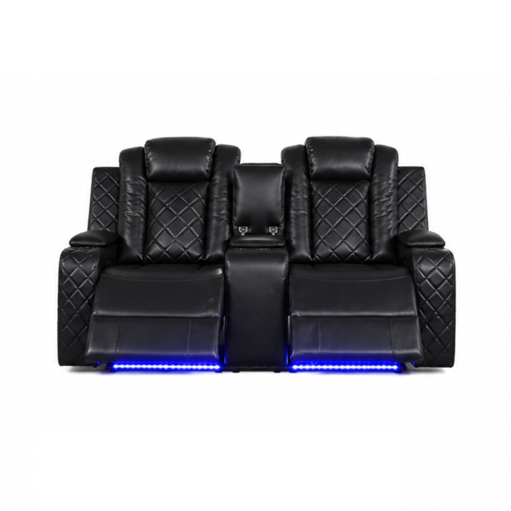 Kingston Power Motion Sofa with Loveseat by Best Home - Black