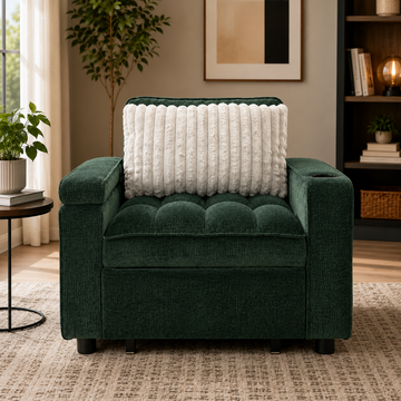 Mexico Green Convertible Sleeper Chair