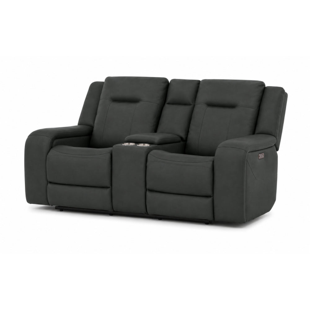 Blum Power Sofa with Reclining Loveseat by Best Home - Black