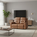 Edna Power Reclining Loveseat by Best Home - Brown